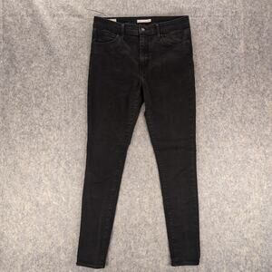 Levis 720 Jeans Womens 31 High Rise Super Skinny Jeans Black Stretch Denim